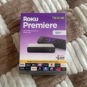 Roku Premiere 4K Streaming Device with Black Remote
